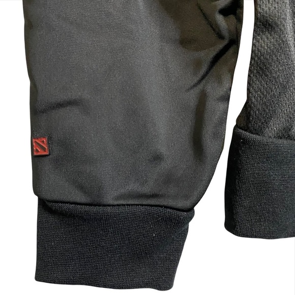 We Love Fine DOTA 2 Red Black Jacket Fleece Lined Mock Neck 3 Pockets Medium M - Picture 8 of 15